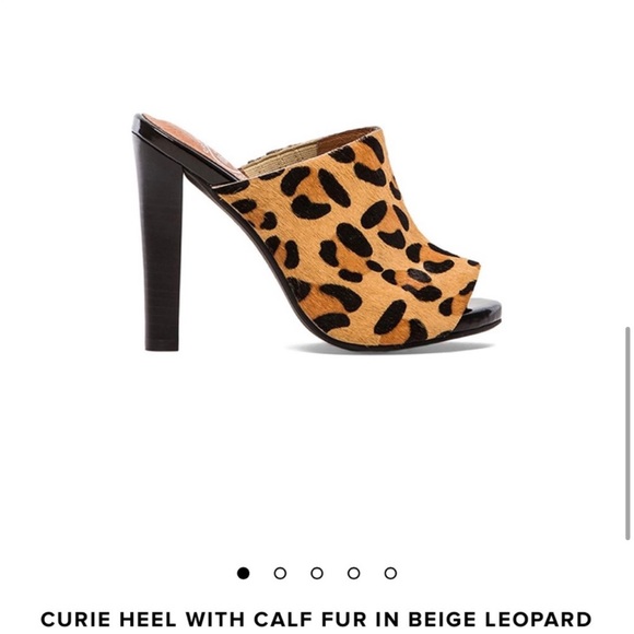 *RARE FIND* GUC Jeffrey Campbell Curie Cheetah/Leopard Slide On Heels Sz 7.5 - Picture 8 of 9